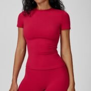 Women’s Crew Neck Super Stretchy Sports T-Shirt - Image 5