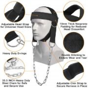 Weight Lifting Neck Harness for Head & Neck Strength Training with Chain - Image 6