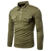 Men’s Wool Interlock Long Sleeve Shirt Jersey - Image 2