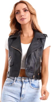 Women Moto Slim Vest