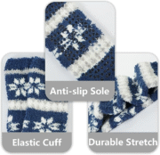 Men Fuzzy Slipper Socks with Grips