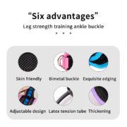 Waterproof Adjustable 2kg Ankle Weights for Home, Gym & Rehabilitation Training - Image 5