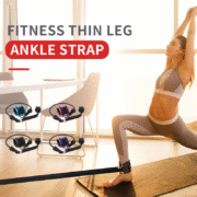 D-Ring Adjustable Ankle Straps 1 Pair with Door Buckle & Resistance Tube - Image 4