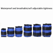 Waterproof Adjustable 2kg Ankle Weights for Home, Gym & Rehabilitation Training - Image 3