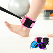 D-Ring Adjustable Ankle Straps 1 Pair with Door Buckle & Resistance Tube